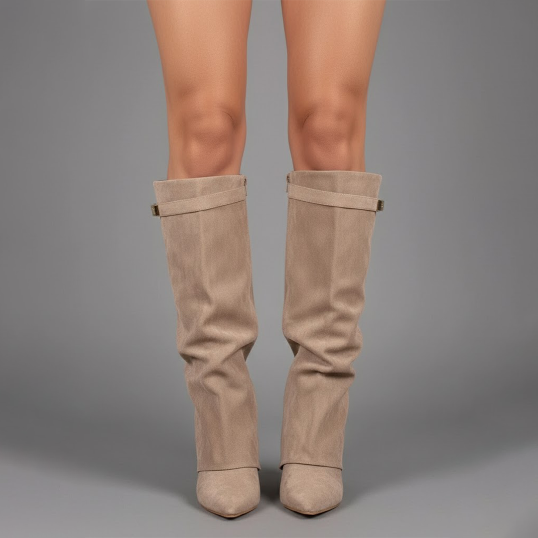 Connor | Women’s Leather Thigh-High Boots with Buckle
