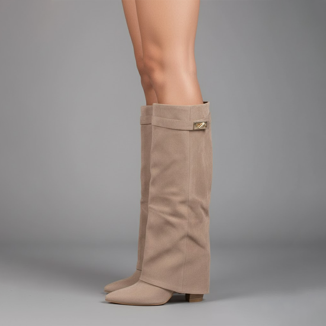 Connor | Women’s Leather Thigh-High Boots with Buckle