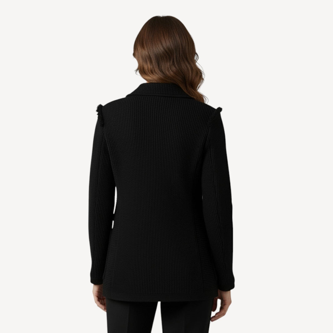 Double-Breasted Ribbed Jacket