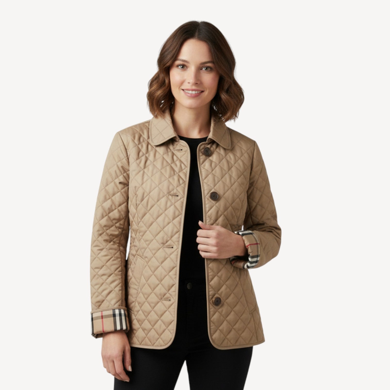 Lightweight Diamond Stitch Coat