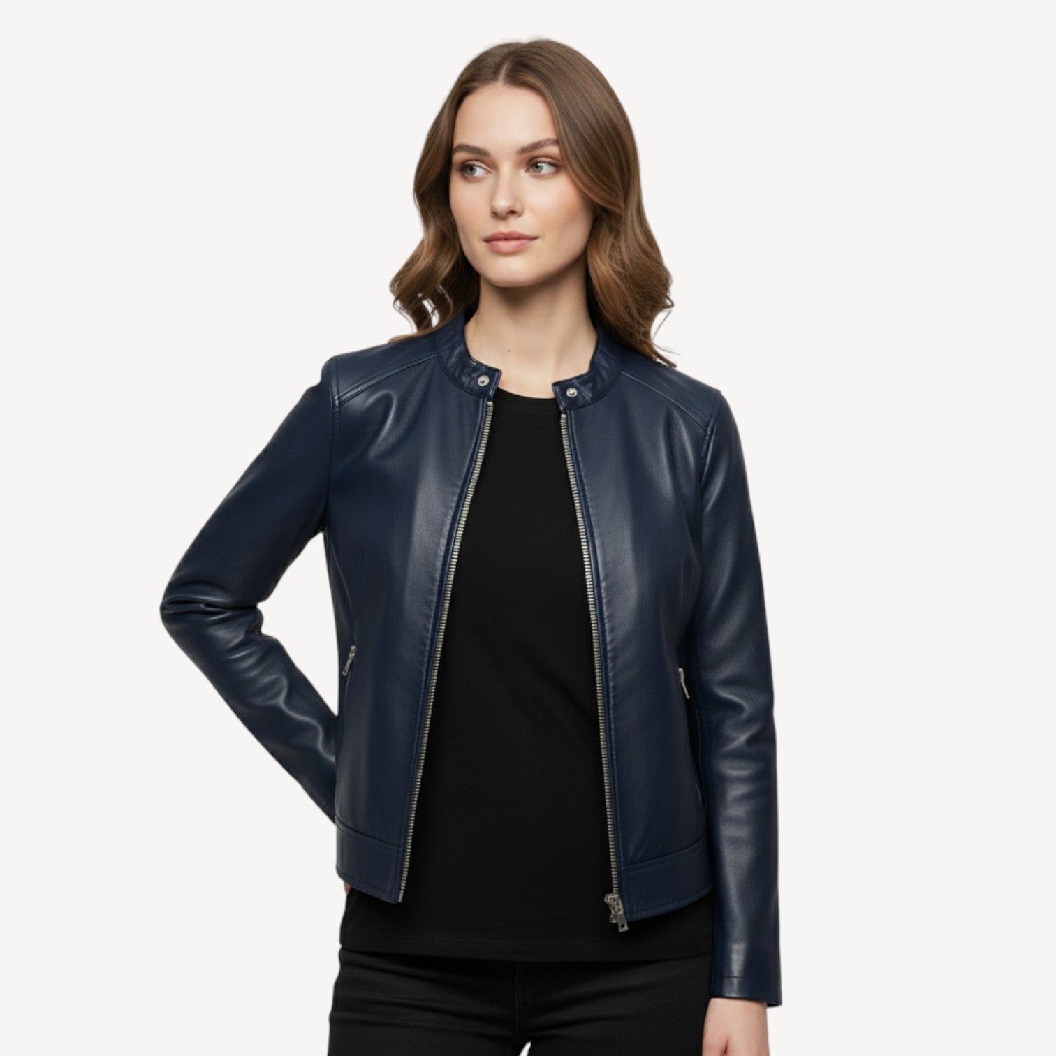 Classic Faux Leather Jacket