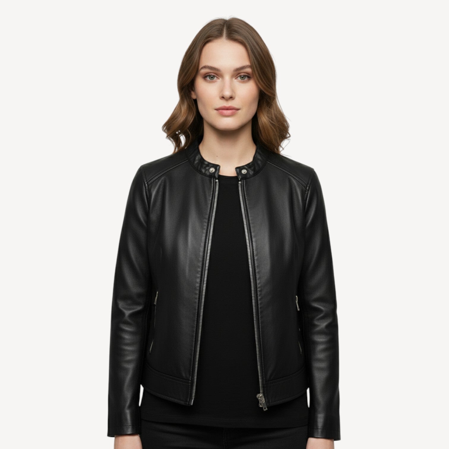 Classic Faux Leather Jacket