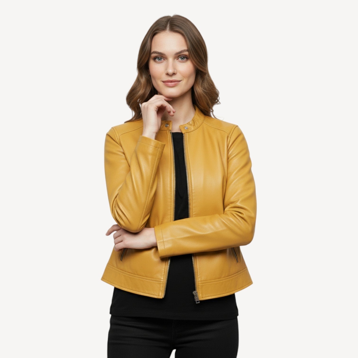Classic Faux Leather Jacket