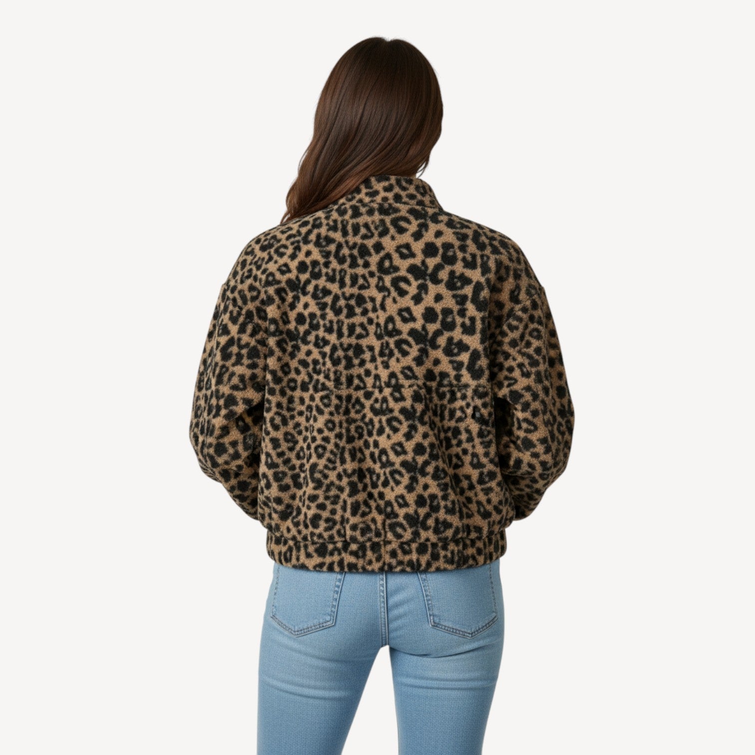 Leopard Print Bomber Jacket