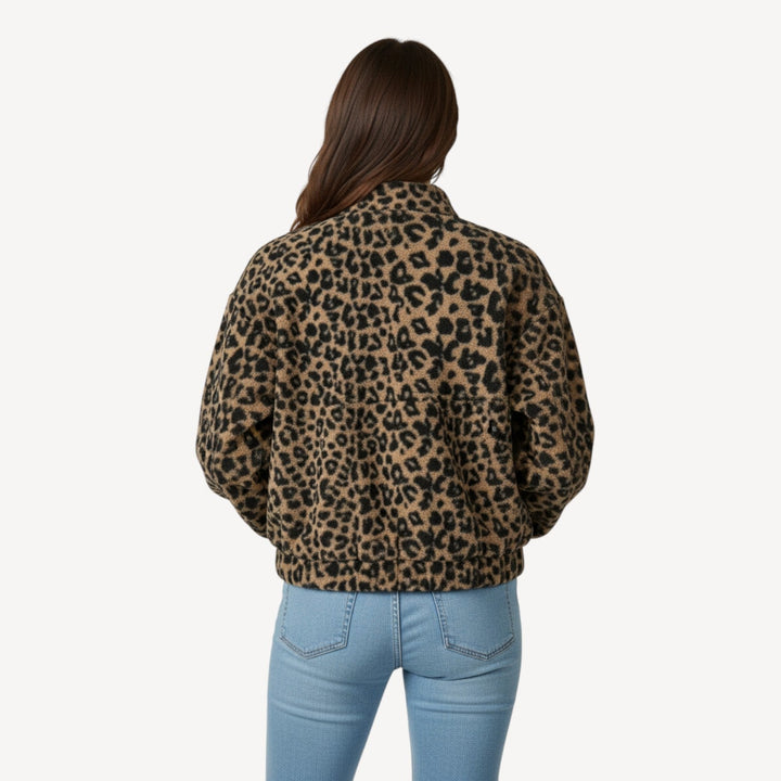 Leopard Print Bomber Jacket