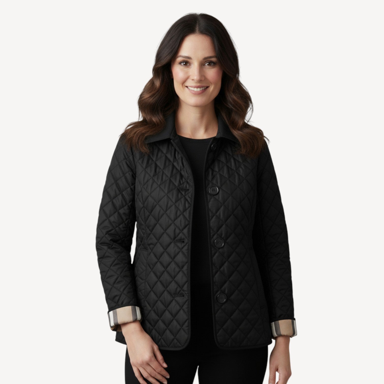 Lightweight Diamond Stitch Coat