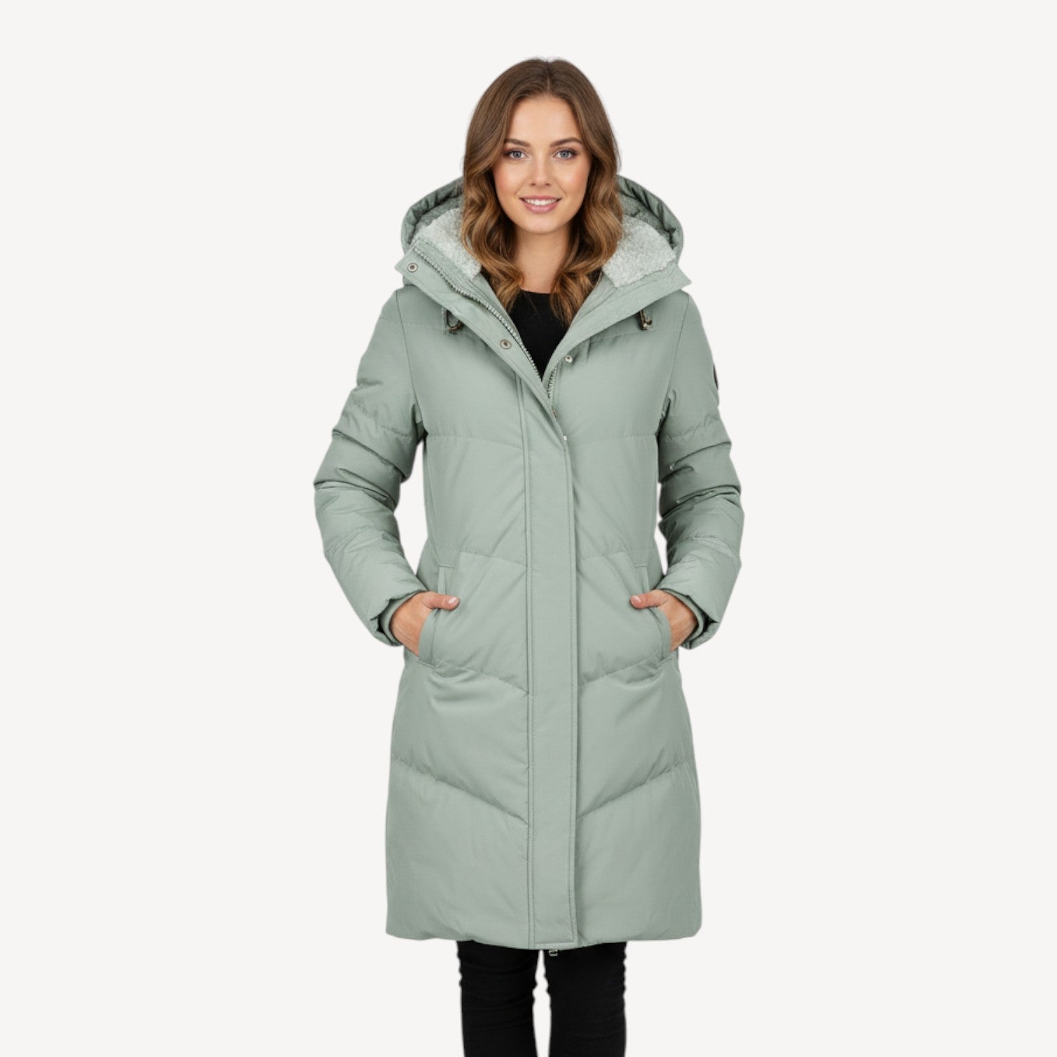 Long Hooded Puffer Coat