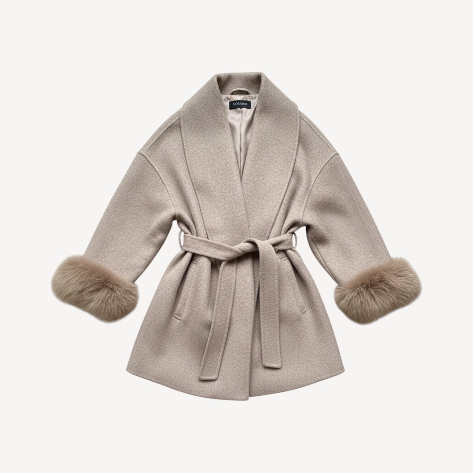 Belted Faux Fur Jacket