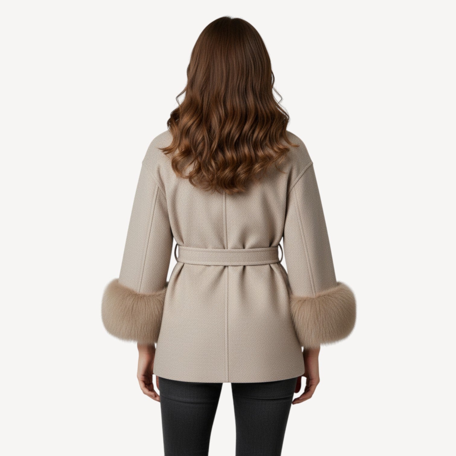 Belted Faux Fur Jacket