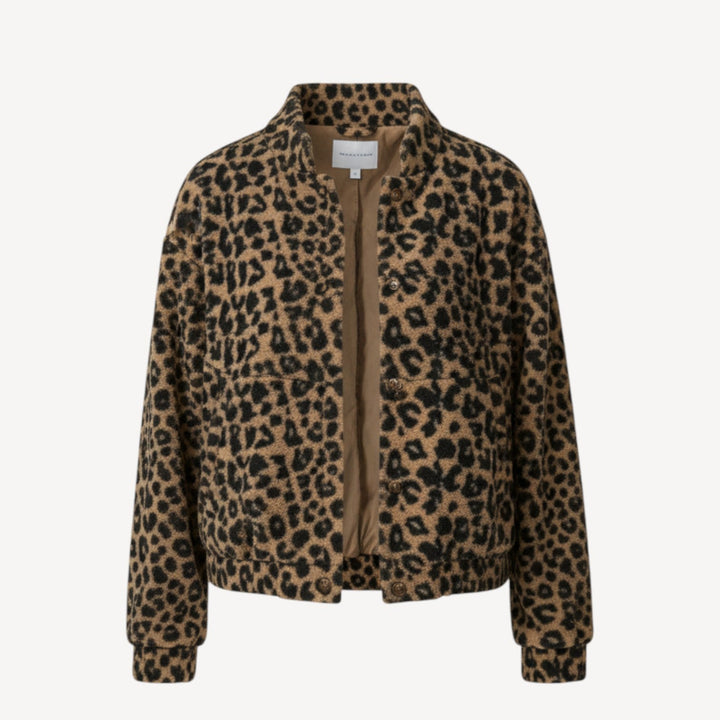 Leopard Print Bomber Jacket