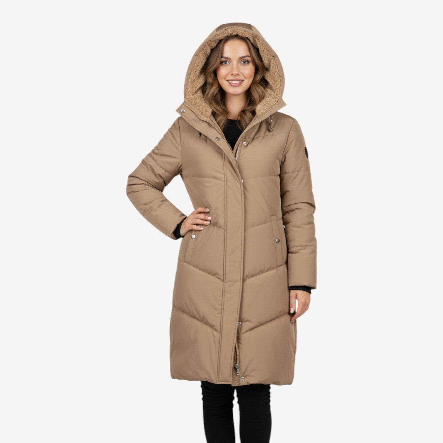 Long Hooded Puffer Coat