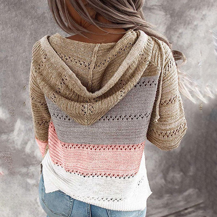 Hooded Knit Cardigan With Pockets
