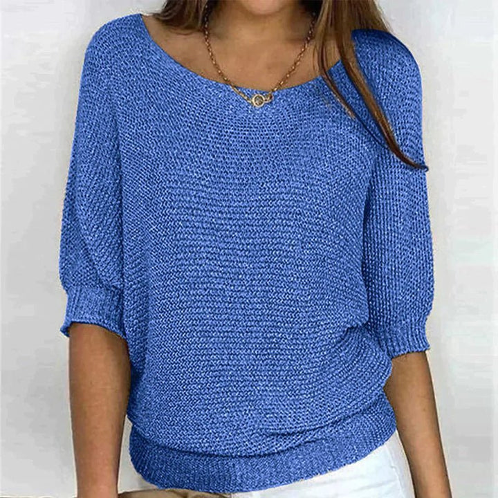 Relaxed Knit Batwing Sweater