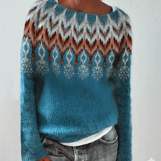 Nordic Pattern Knit Sweater