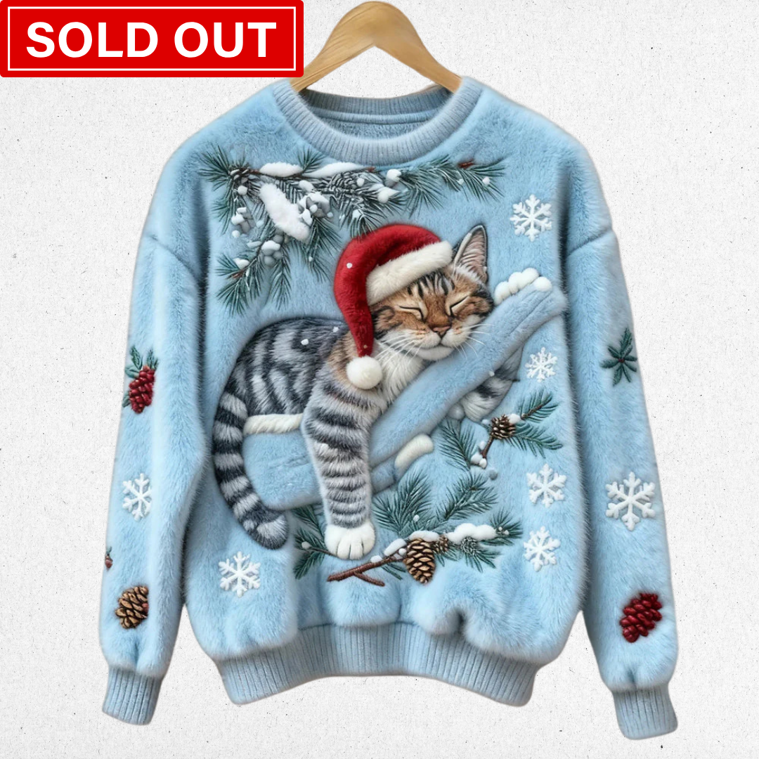 Tessa | Cosy Jumper with a Lazy Cat