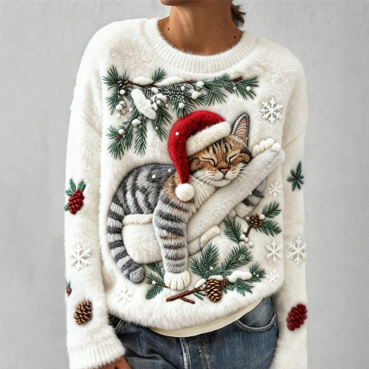 Tessa | Cosy Jumper with a Lazy Cat