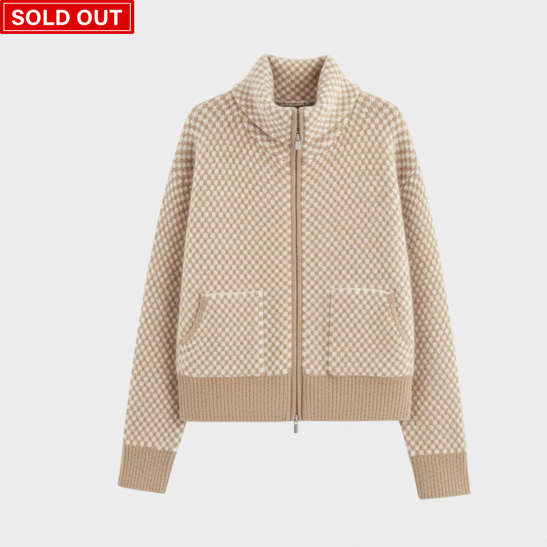 Freya - Zip Front Knit Cardigan