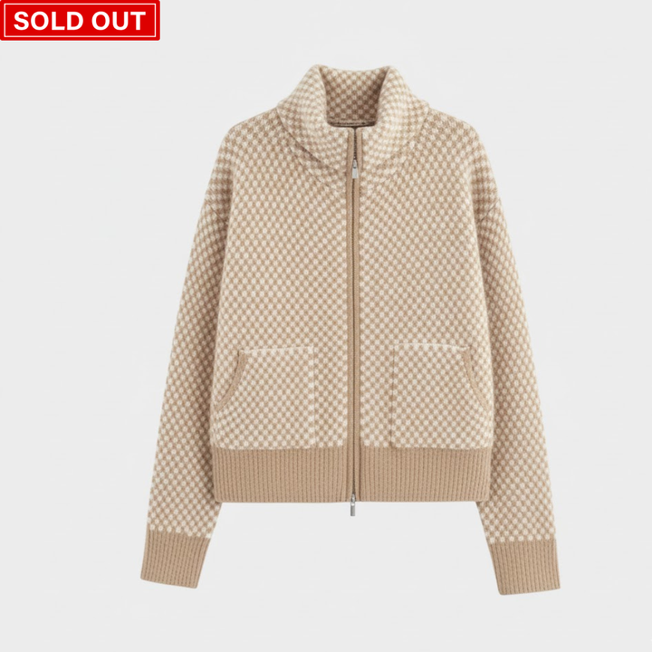 Freya - Zip Front Knit Cardigan