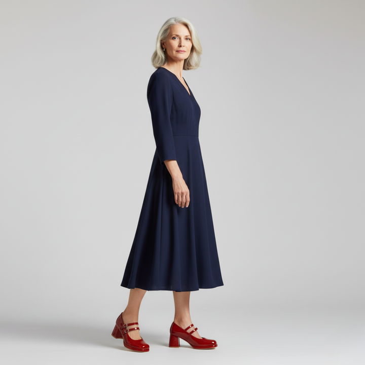 CLARISSA – RED PATENT BLOCK-HEEL MARY JANE SHOES