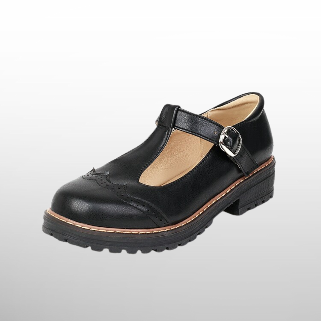 EVELINA – RETRO BROGUE MARY JANE SHOES