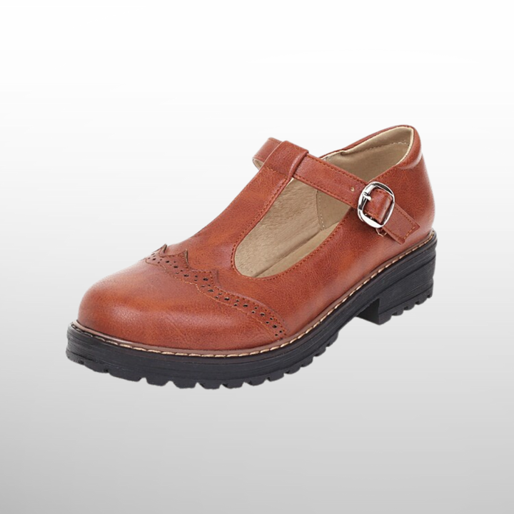 EVELINA – RETRO BROGUE MARY JANE SHOES