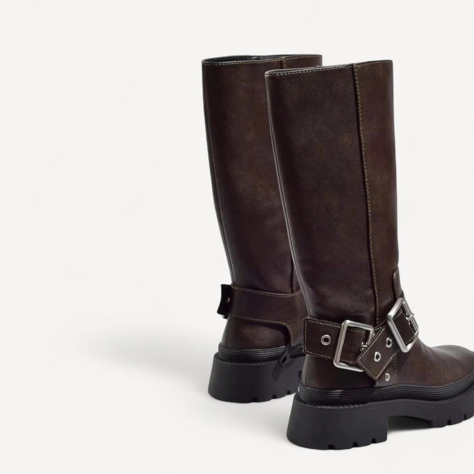 Chunky Flat Riding Boots