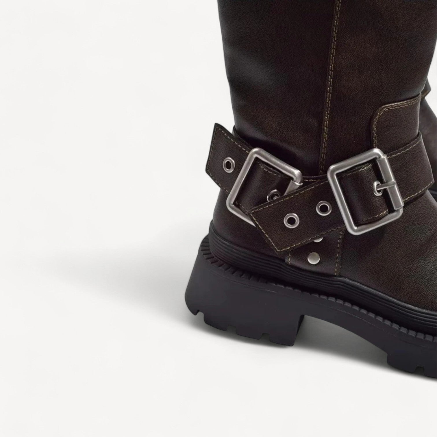 Chunky Flat Riding Boots