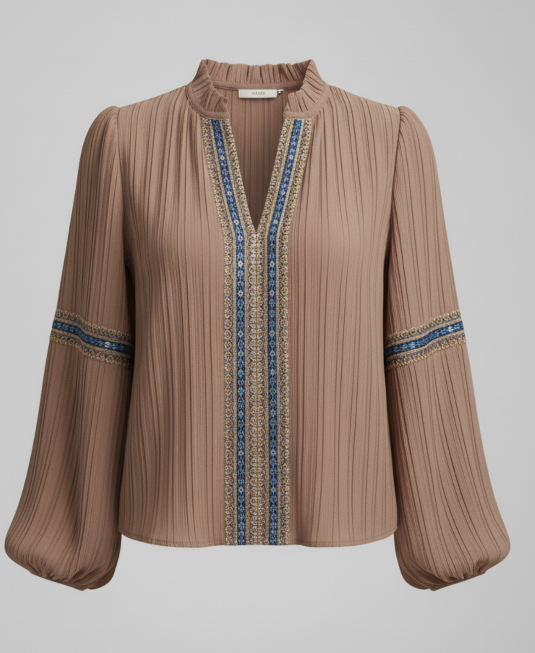ISOLDE™ Embroidered V-Neck Blouse