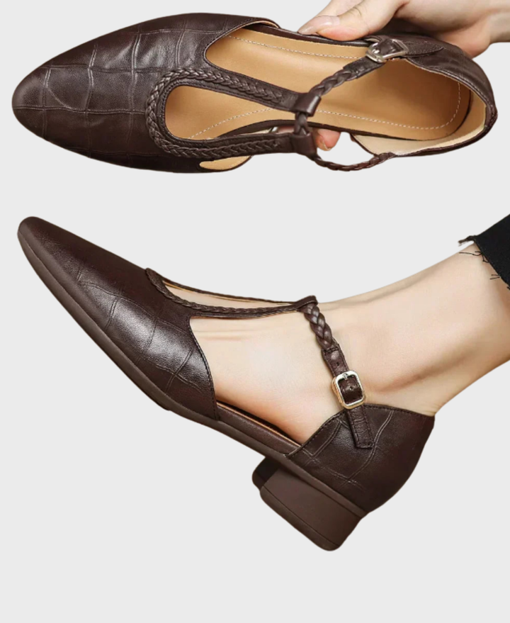 Sarah - Leather Mary Janes