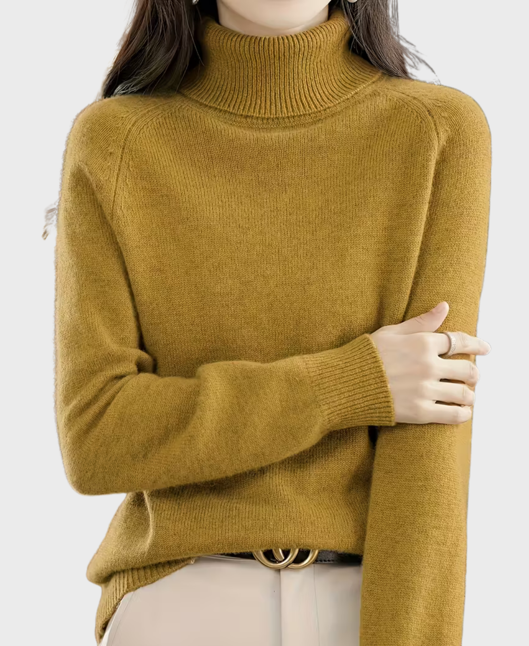 Elara | Soft High-Neck Knit Sweater