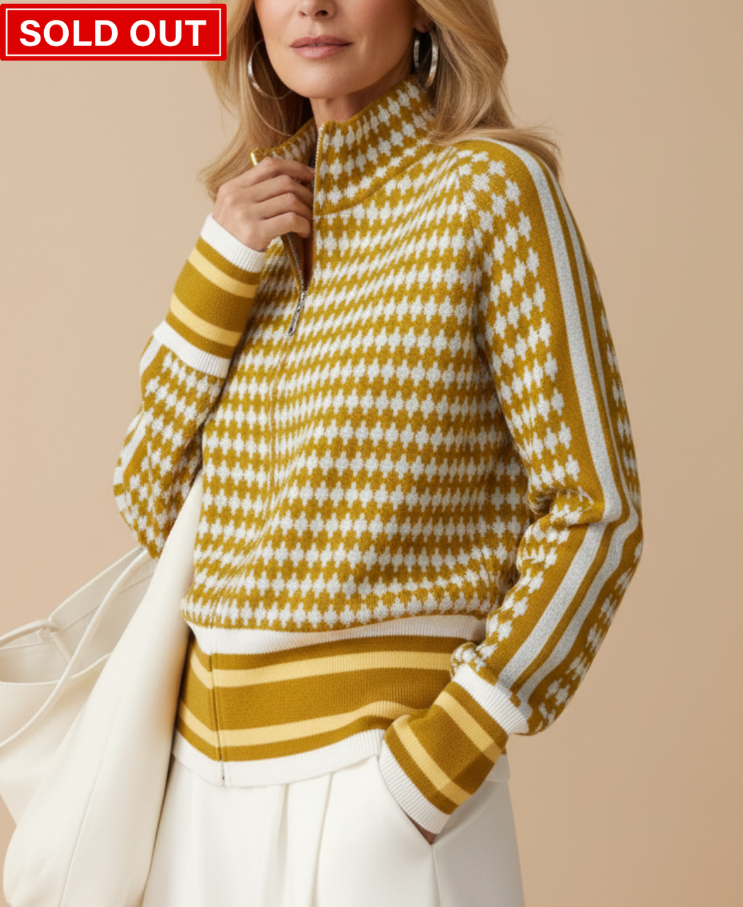 Elara – Autumn-Winter Stand Collar Zip Knit