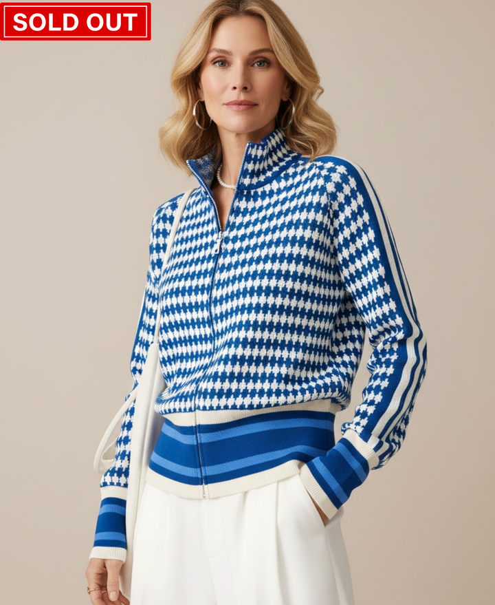 Elara – Autumn-Winter Stand Collar Zip Knit