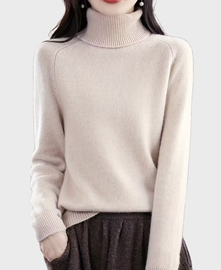 Elara | Soft High-Neck Knit Sweater