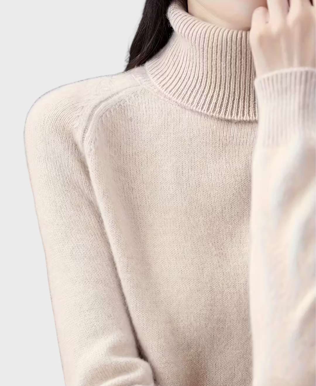 Elara | Soft High-Neck Knit Sweater