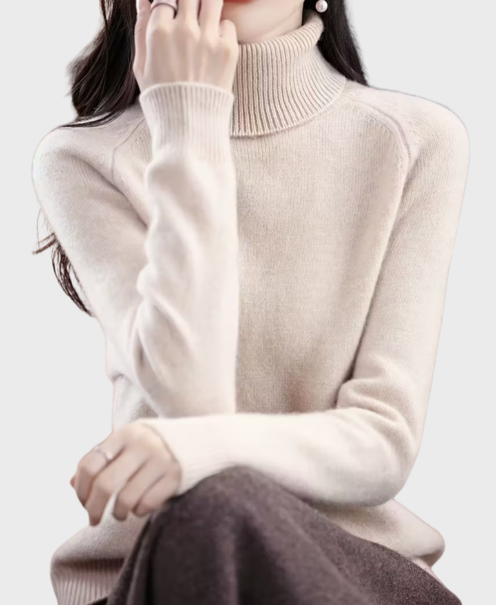 Elara | Soft High-Neck Knit Sweater