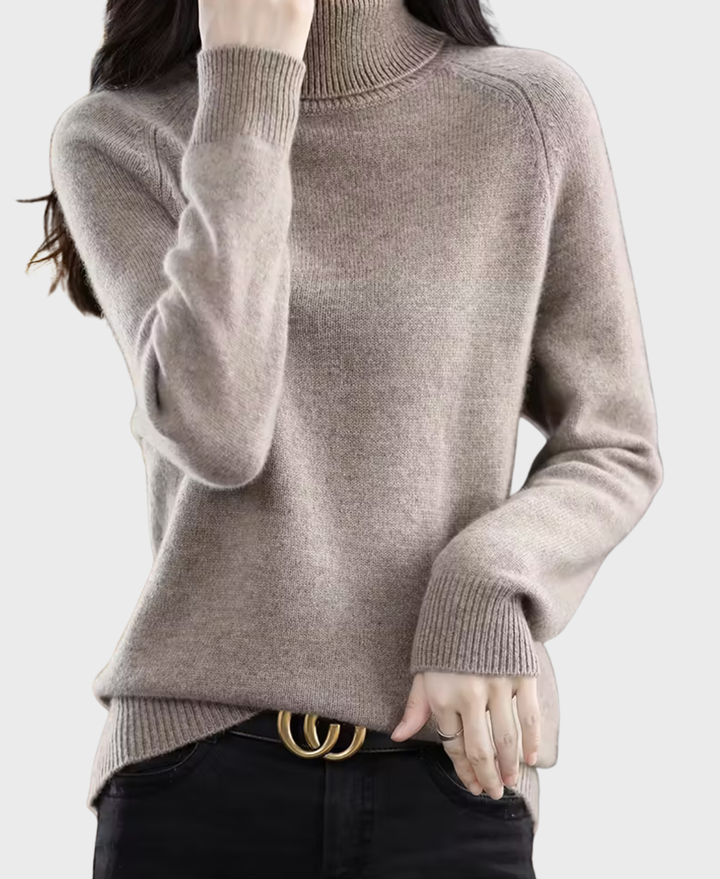 Elara | Soft High-Neck Knit Sweater