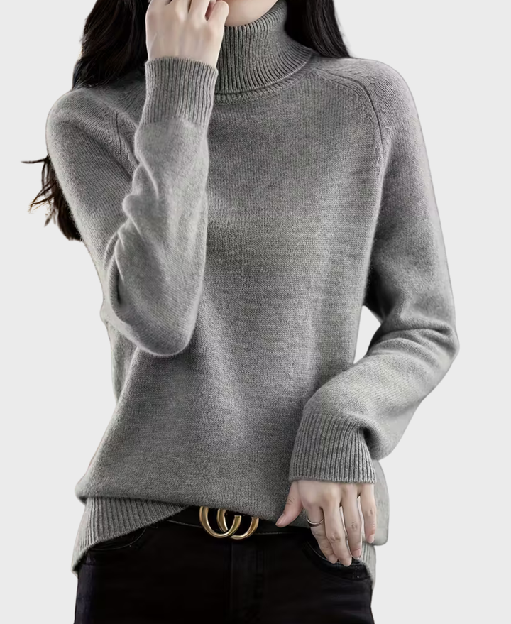 Elara | Soft High-Neck Knit Sweater