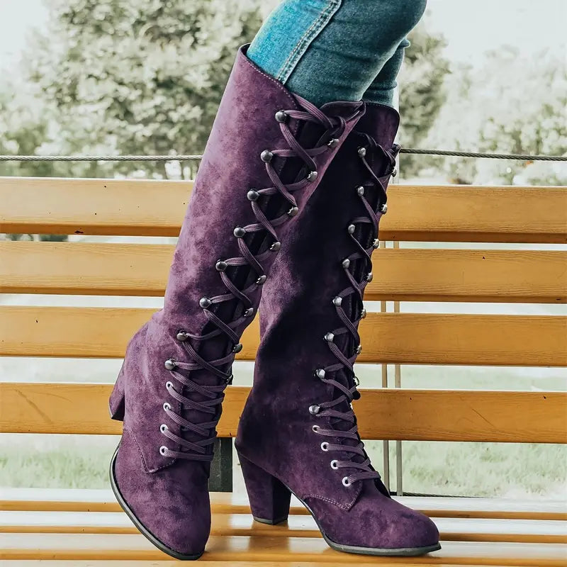 Anna | Women’s Knee-High Block Heel Boots