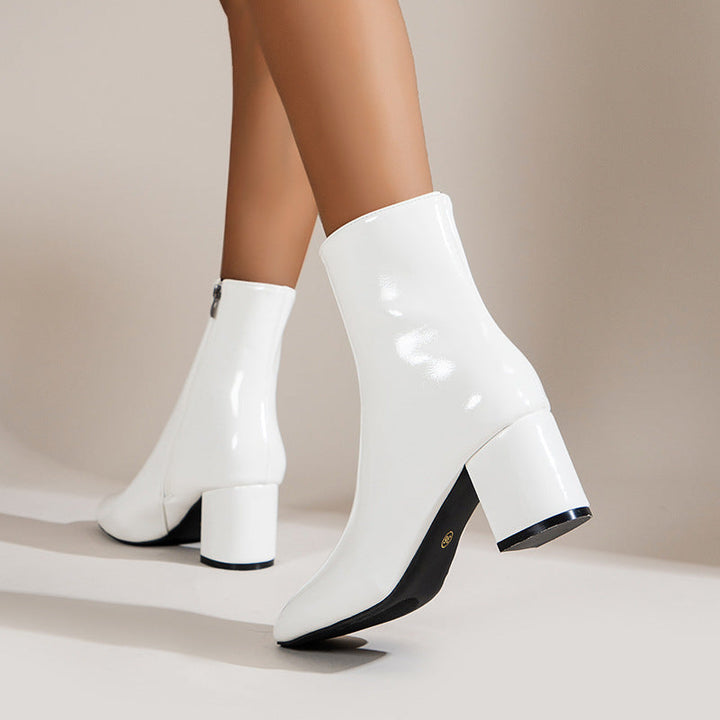 Ankle Block Heel Boots