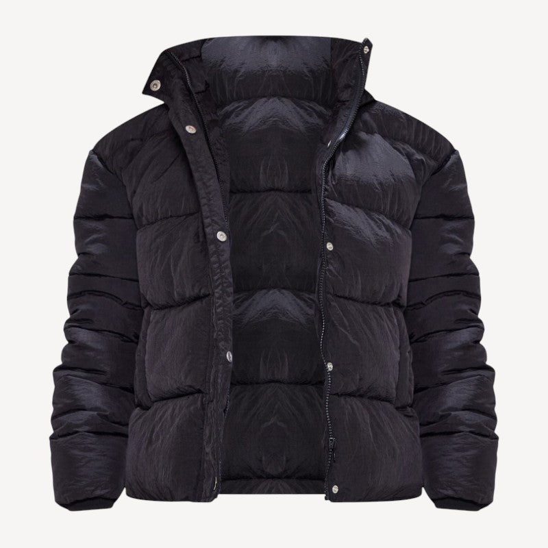 Quilted Black Puffer Coat