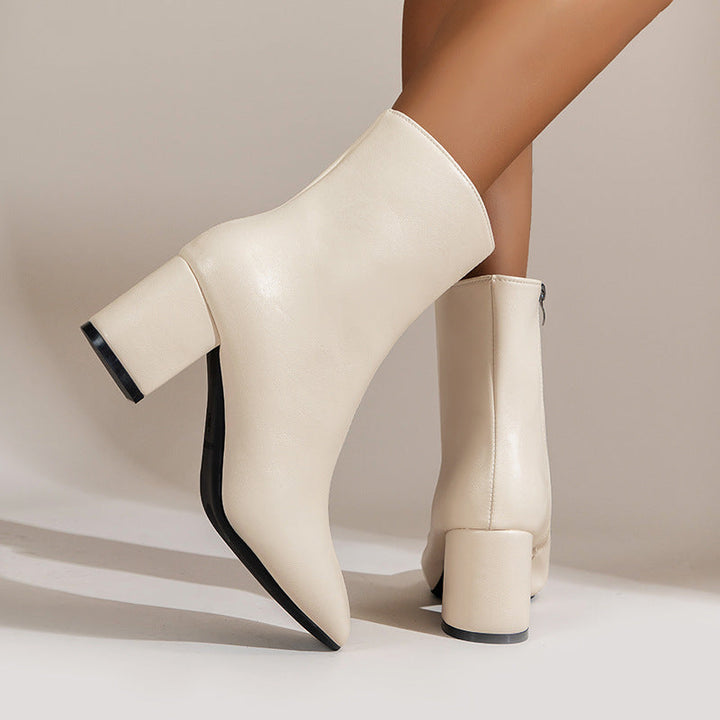 Ankle Block Heel Boots