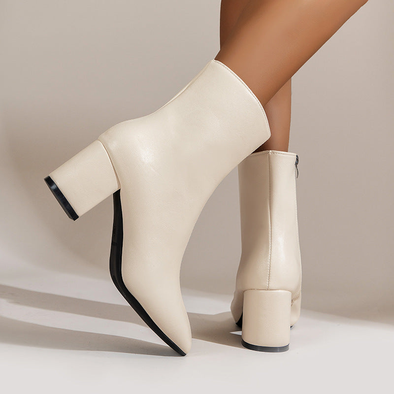 Ankle Block Heel Boots