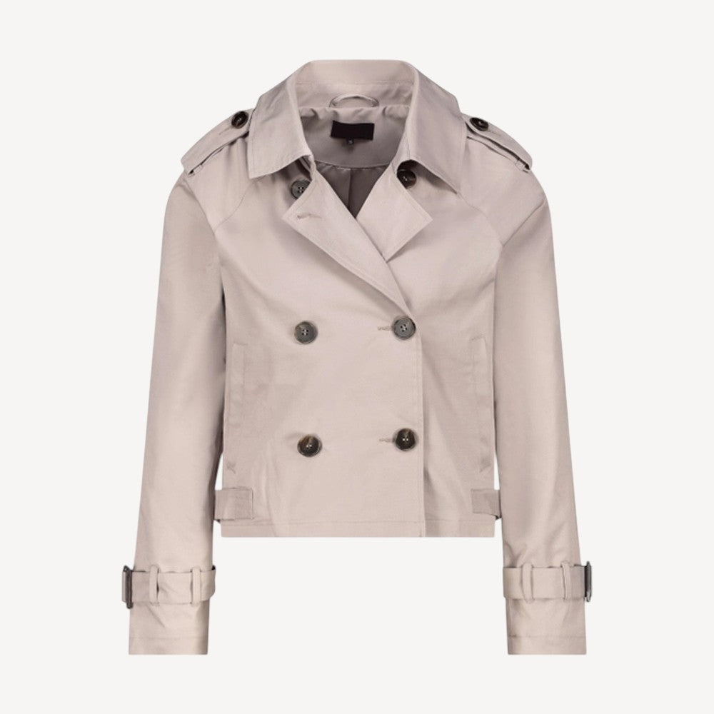 Cropped Belted Lapel Jacket