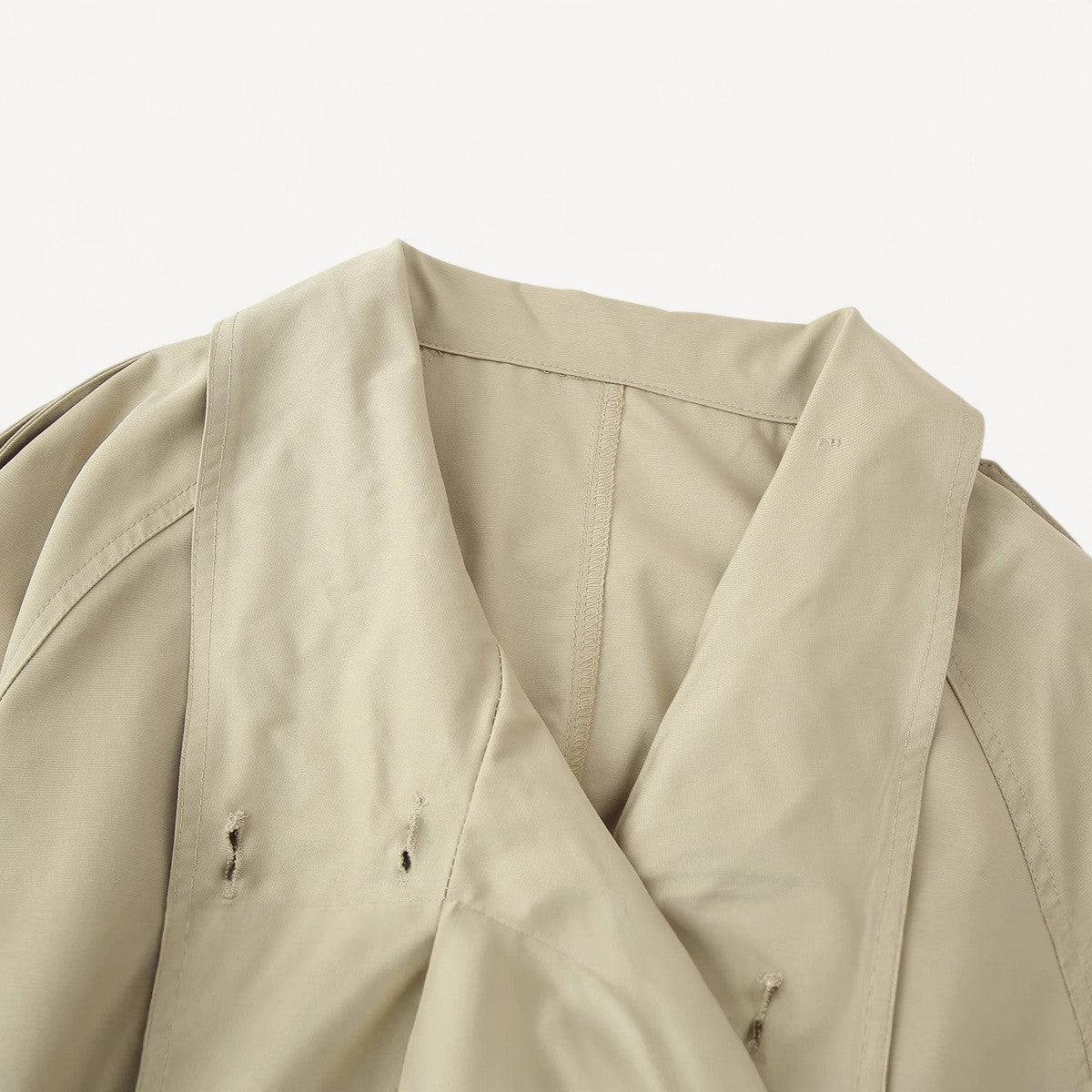 Short Beige Trench Jacket