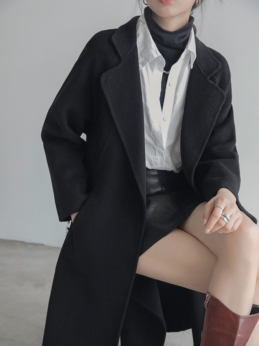Long Wool Belted Coat