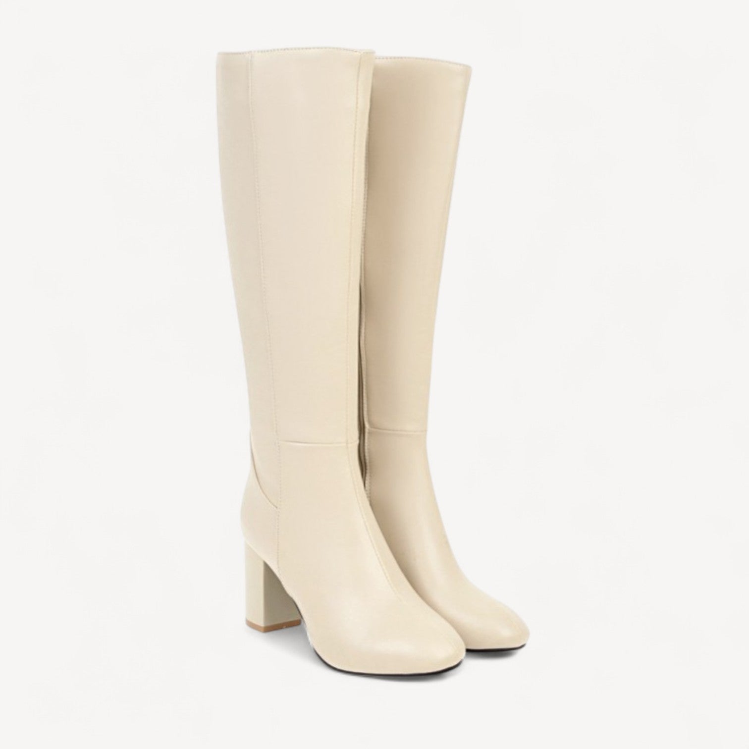 Side Zipper Leather Boots