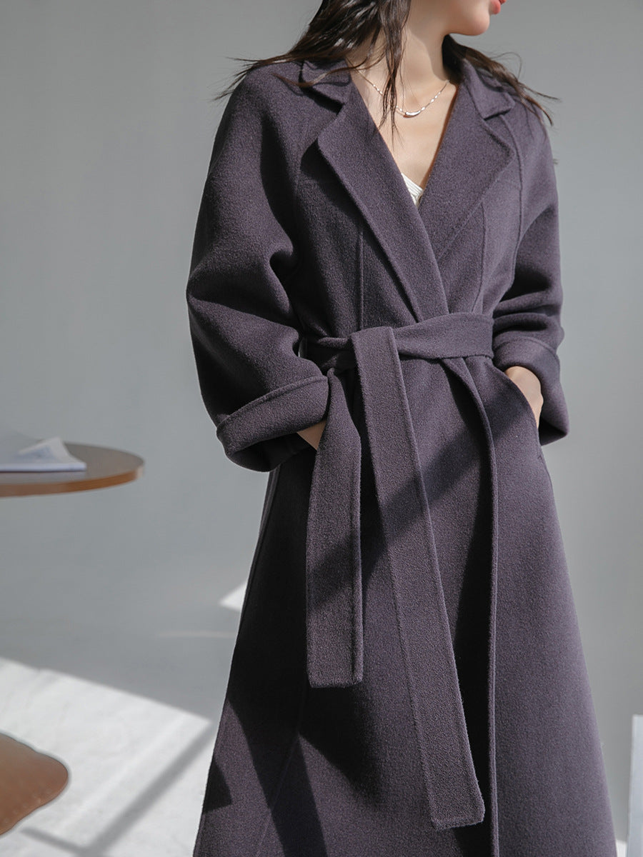 Long Wool Belted Coat