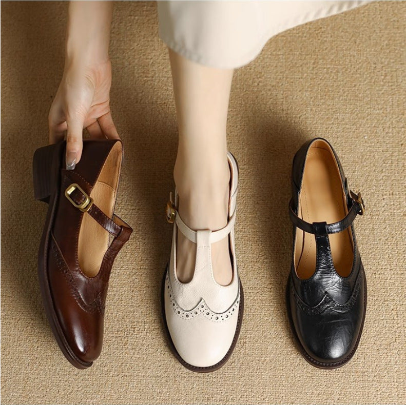 Women’s Orthopedic Soft Leather Vintage Mary Jane Shoes