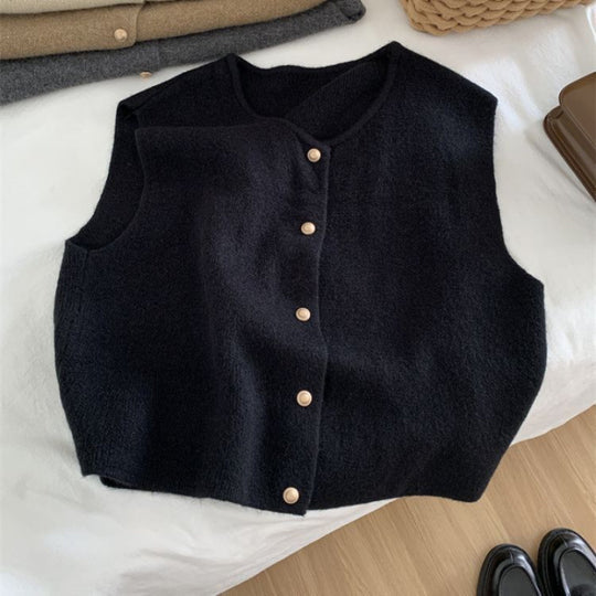 Minimalist Button Front Vest