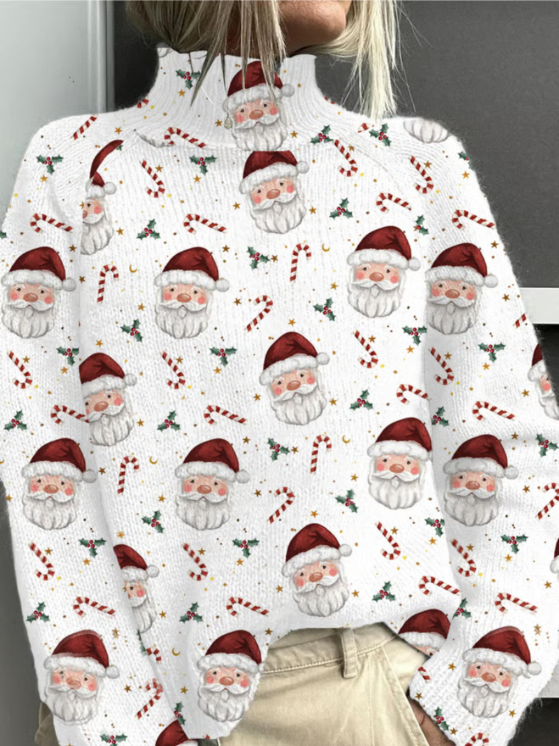 Romy - Christmas Jumper Santa Print